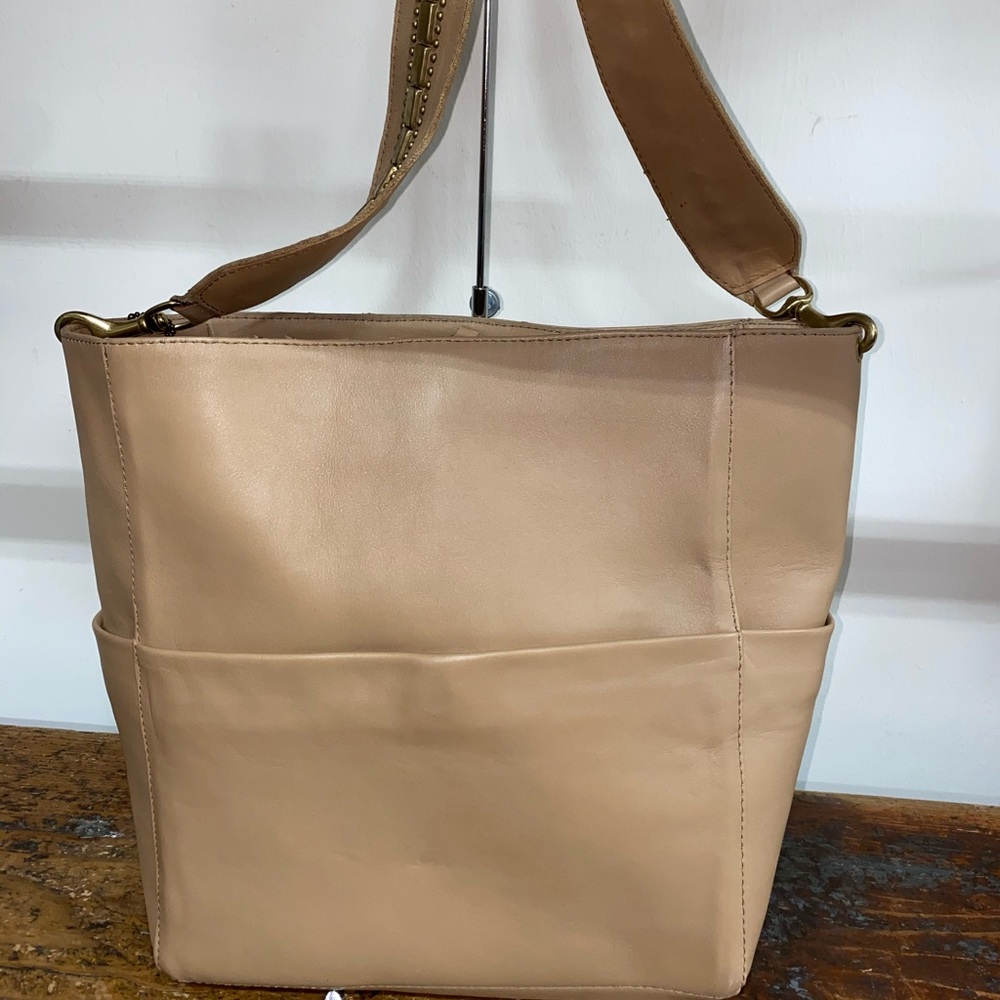 LEATHER SHOULDER BAG WITH STUDS